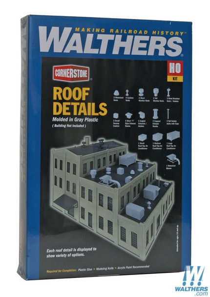 Walthers 933-3733 Roof Details Kit : HO Scale