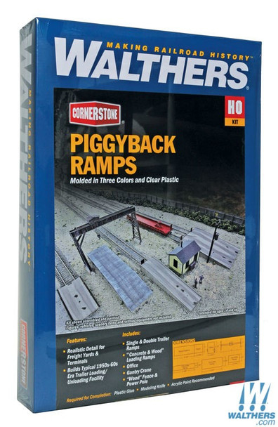 Walthers 933-4048 Piggyback Ramps Kit : HO Scale