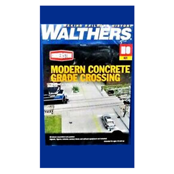 Walthers 933-4121 Modern Concrete Grade Crossing Kit : HO Scale