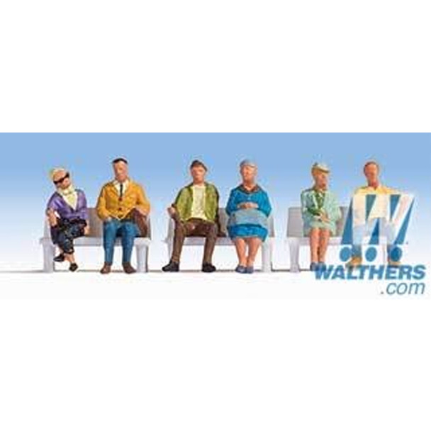Walthers 949-6058 Seated People Pkg (6) Set #2 HO Scale