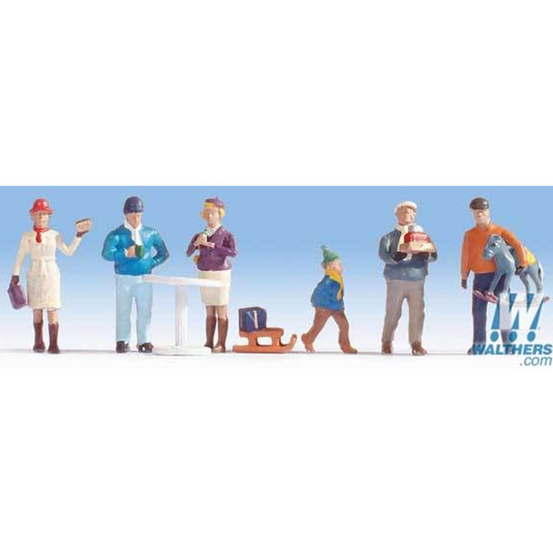 Walthers 949-6069 Holiday Shoppers / Wearing Winter Clothes  Pkg (6) HO Scale