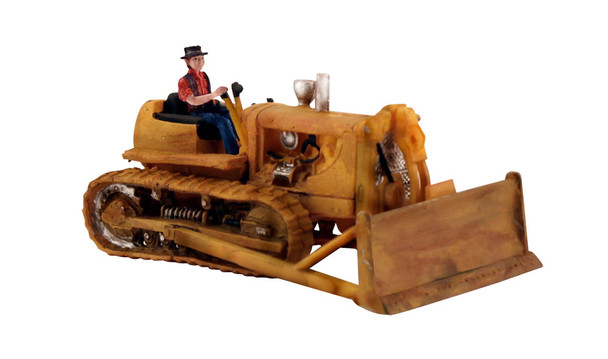 Woodland Scenics Dewie's Dozer HO Railroad Train Figure / Vehicle AS5562