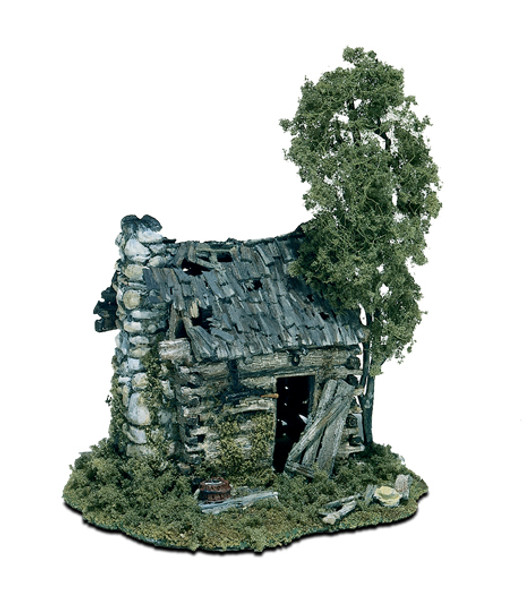 Woodland Scenics Abandoned Log Cabin Kit HO Railroad Train Building  M101