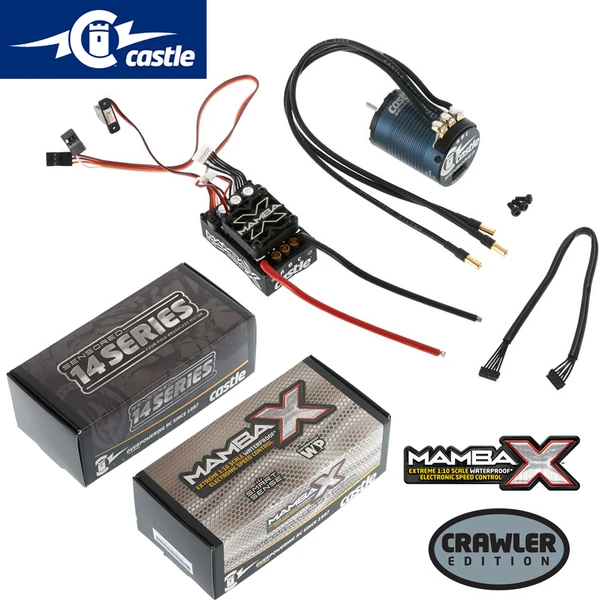 Castle Creations Mamba X 1/10 25.2V WP ESC w/ 1406-2280kV Brushless Cralwer Motor Combo