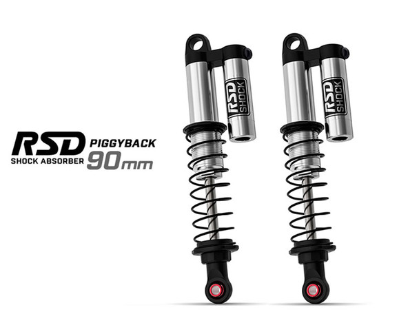 Gmade GM23202 RSD Piggyback Shock Silver 90mm (2) : SCX10 / RC4WD