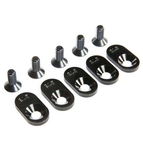 Losi LOS252106 Engine Mount Insert & Screws 21.5T Black (5) : 5ive-T 2.0 fits 62T Spur