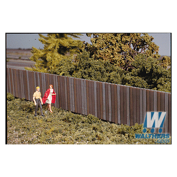 Walthers 933-3521 Wood Fence Kit 15" Sections Total Length 45" Pkg(3) : HO Scale