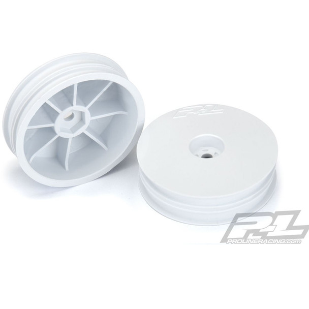 Pro-Line 2778-04 Velocity Narrow 2.2 Hex Carpet Front White Wheels (2) : RB7 / B6 / B6D