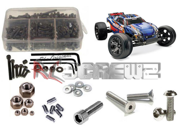 RC Screwz Stainless Steel Screw Kit Traxxas Rustler VXL TRA023