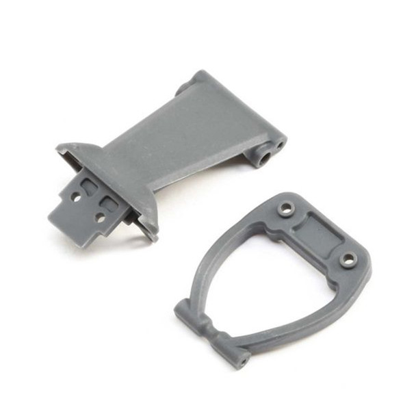 Losi LOS231040 Front Bumper Skid Plate & Support Gray : Rock Rey