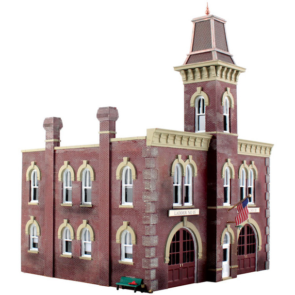 Woodland Scenics Built / Ready Firehouse HO Railroad Train Building BR5034