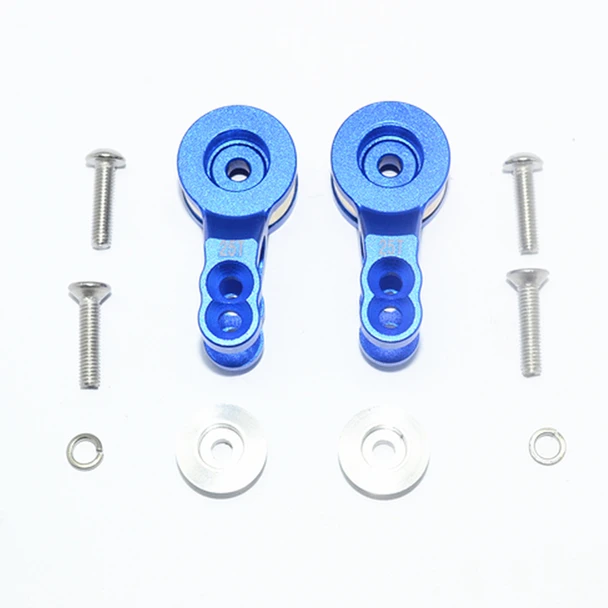 GPM Racing Aluminum 25T Servo Horn Blue w/ Built-in Spring : Traxxas E-Revo VXL 2.0