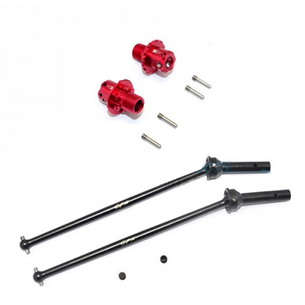 GPM Racing Alum Rear CVD+13mm Hex Red : Arrma Kraton / Outcast