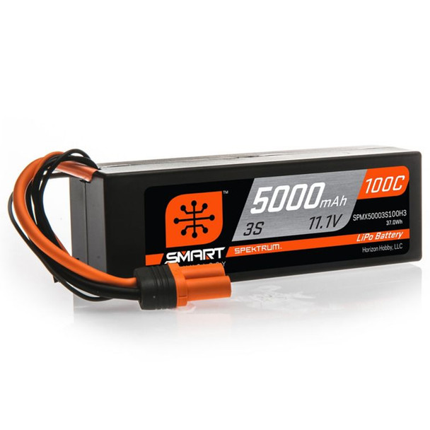 Spektrum 11.1V 5000mAh 3S 100C Smart LiPo Battery Hardcase w/ IC3 Connectors