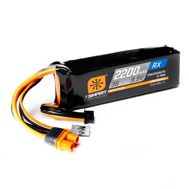 Spektrum 2200mAh 3S 9.9V Smart LiFe ECU Battery Pack: IC3 & Servo Connector