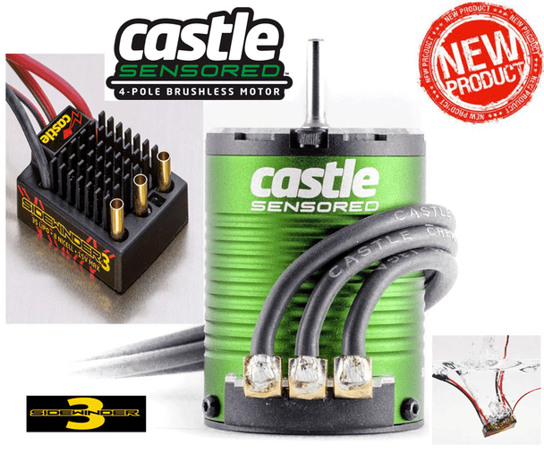 Castle Creations SV3 Waterproof 12v ESC w/ 1406-7700kV Sensored Brushless Motor