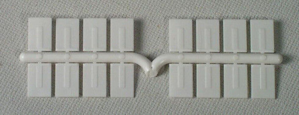 A-Line 50005 - Mud Flaps - Plastic-White (Pkg.16) HO Scale