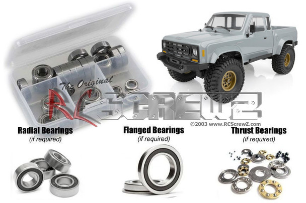 RC Screwz ASC101r Associated Enduro Trail / Builders Rubber Shielded Bearings Kit