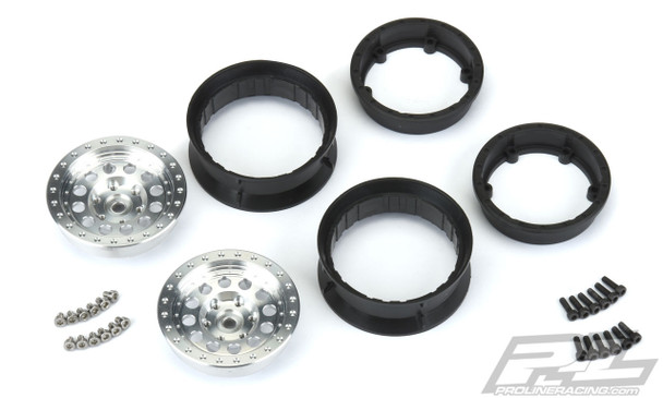 Pro-Line 2781-00 Rock Shooter 1.9" Alum Composite Internal Bead-Loc Wheels : F/R