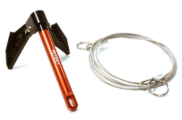 Integy C26413BLACK Alum Realistic Model Portable Winch Anchor w/ Chain 1/10 Size