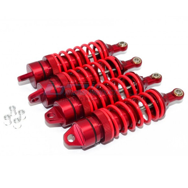 GPM Racing Alloy F/R Adjustable Spring Dampers 85mm (4) Red : Traxxas Revo