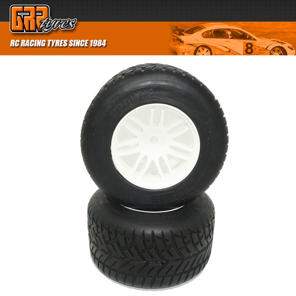 GRP GWH44E 1:5 F1 - W44 RAIN Rear - E ExtraSoft Rain Tire w/ White Wheel (2)