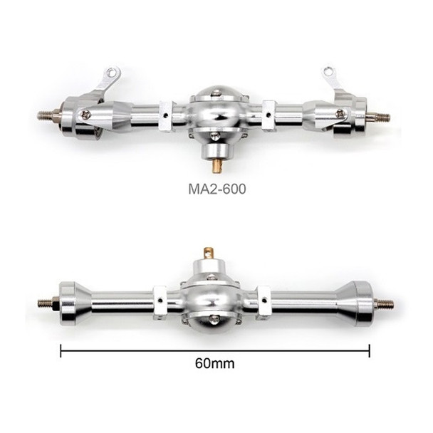 Orlandoo Hunter Model 60mm Metal Front & Rear Axle Set Silver : 1