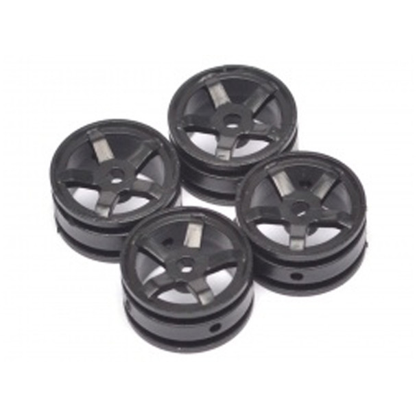 Orlandoo Hunter 5-Spoke Wheels Black (4) : 1/35 Rock Crawler Kit