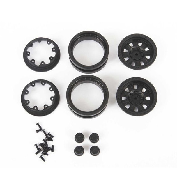 Axial AXI43004 1.9 Raceline Monster Beadlock Wheels Black (2) : Capra 1.9 UTB