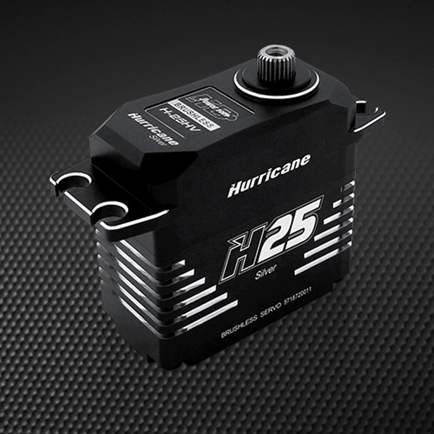 POWER HD Hurricane H25 Brushless Premiun Titaniun & Stell Gear Digital Servo Silver