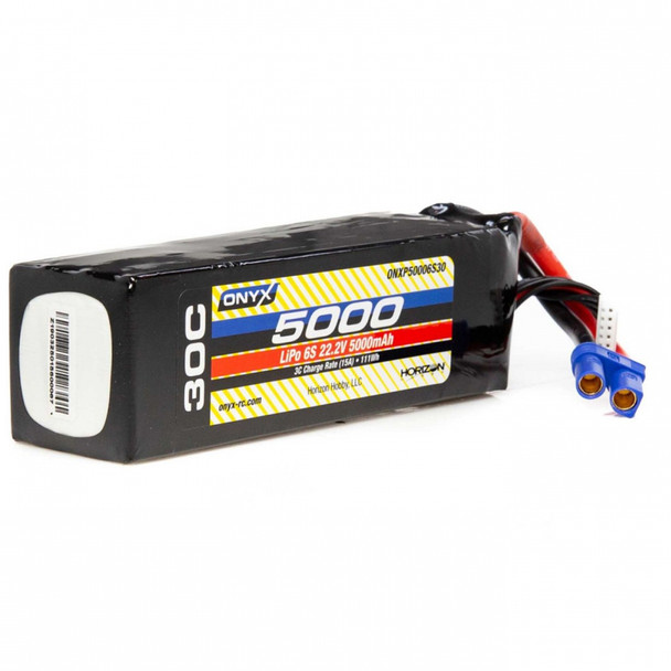 ONYX ONXP50006S30 6S 22.2V 5000mAh 30C LiPo Battery w/ EC5 Connector