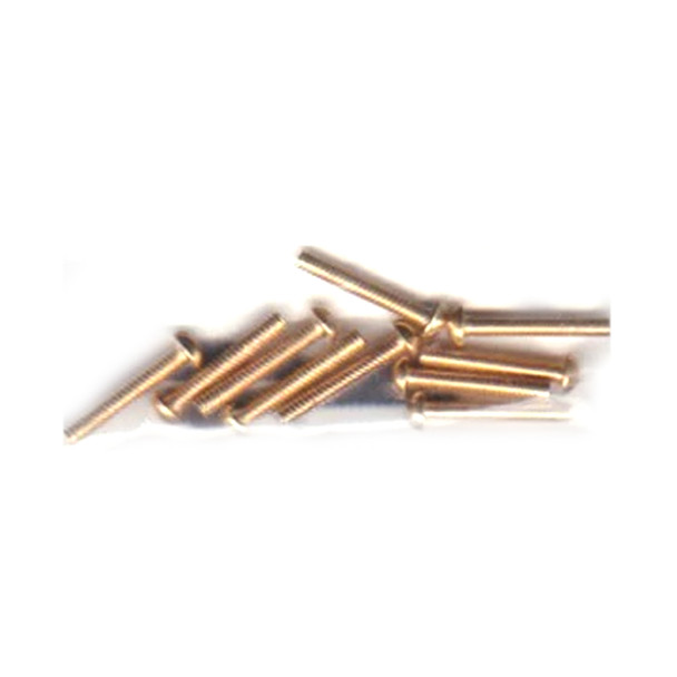 Walthers 947-1036 #2-56 Brass Round Head Machine Screws 1/2 x .086" (10)