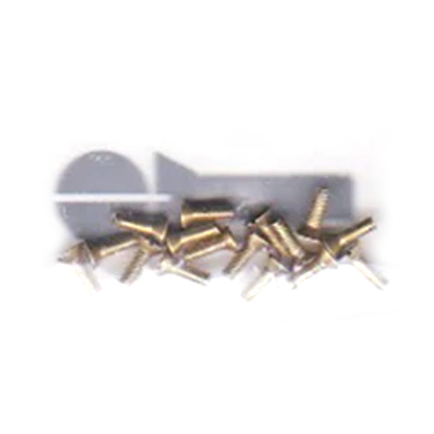 Walthers 947-1052 #0-80 Brass Flat Head Machine Screws 3/16 x .060" (16)