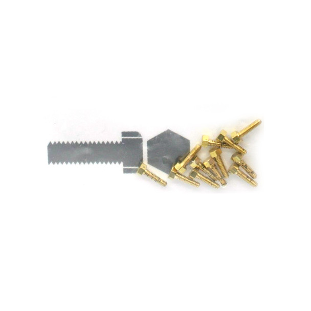 Walthers 947-1122 #00-90 Brass Hex Head Machine Screws 3/16 x .047" (12)