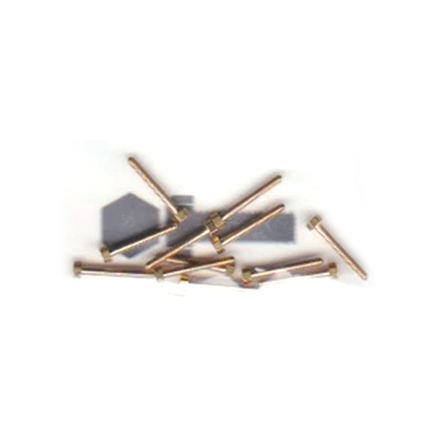 Walthers 947-1125 #00-90 Brass Hex Head Machine Screws 3/8 x .047" (12)