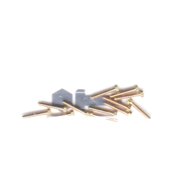 Walthers 947-1135 #0-80 Brass Hex Head Machine Screws 3/8" x .060" (12)