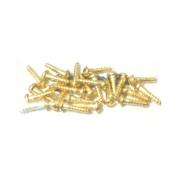 Walthers 947-1198 #2 Brass or Brass-Plated Wood Screws 3/8" x .086" (24)