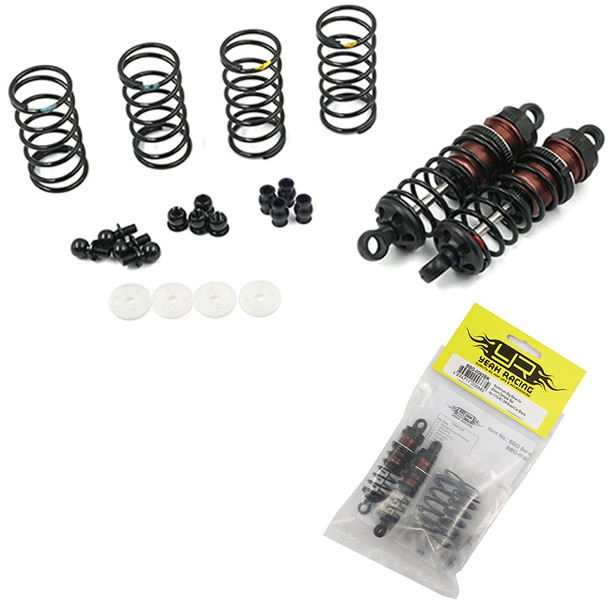 Yeah Racing BBG-0065BK Alum Big Bore Go 65mm Damper Set (2) Black : 1/10 Touring Car