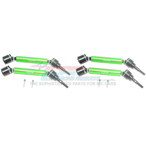 GPM Racing Harden Steel+Alum F/R Adjustable CVD Drive Shaft (4) Set Green : Maxx Monster Truck