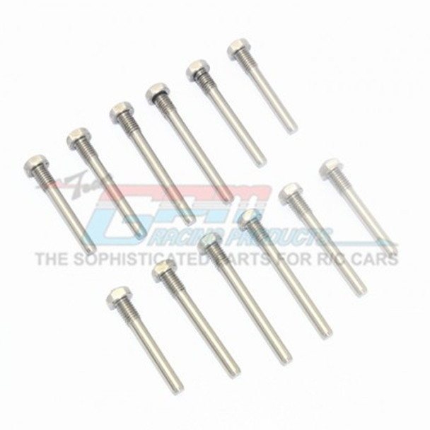 GPM Racing Stainless Steel Front + Rear Suspension Screw Pin : Maxx