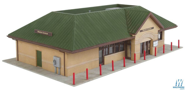 Walthers 933-4095 Modern Suburban Station Kit 10-7/16 x 6-1/2 x 3-1/8" HO Scale