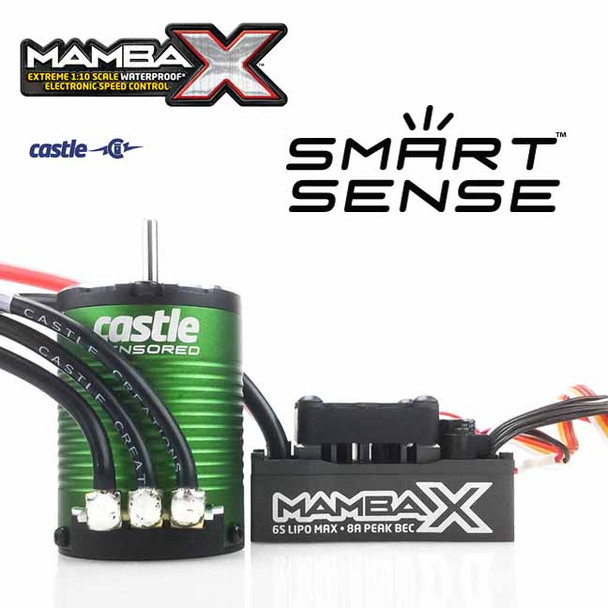 Castle Creations Mamba X 1/10 Sensored 25.2V Waterproof ESC & 1406-7700KV Motor