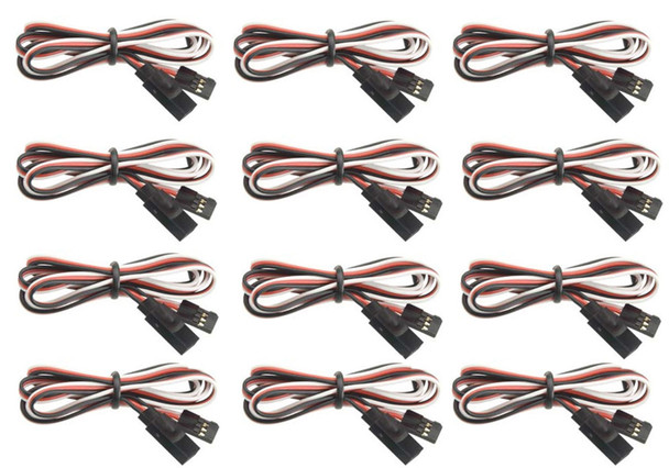 Venom 1613H 12pcs Servo/Bat Ext Lead 500mm/20" Futaba