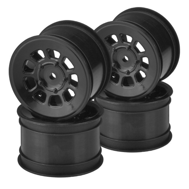 J Concepts 3398B 9 Shot 2.2'' Rear Wheel Black (4) : B6.1 / B74 / YZ2 / XB2 / XB4