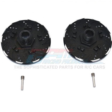 GPM Alum +6mm Hex w/ Brake Disk & w/ Silver Lining (4Pcs) Black ...