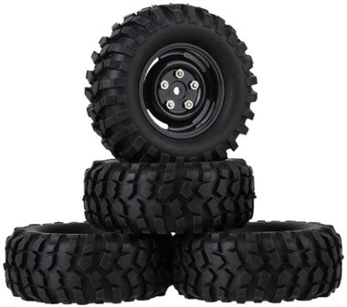 Axial 1.9 Black Rock CRC Wheels – 12mm Hex, 2 Stück Für RC-Cars