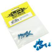 Yeah Racing AHF-310BU Aluminum 7075 3x10mm Hex Socket Flat Head Screws (10) Blue