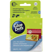 Glue Dots 04029 Ultra Thin Permanent Bond Glue Dots Roll 3/8" Diameter (300Pcs)