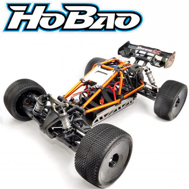 HoBao Racing 1/8 Scale Hyper SS Cage Brushless Truggy RTR w/ Orange Cage /  Radio