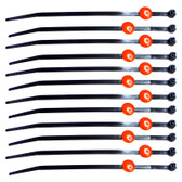 RC Lights RCL79814 Orange Tie Caps with Zip Ties (12 )